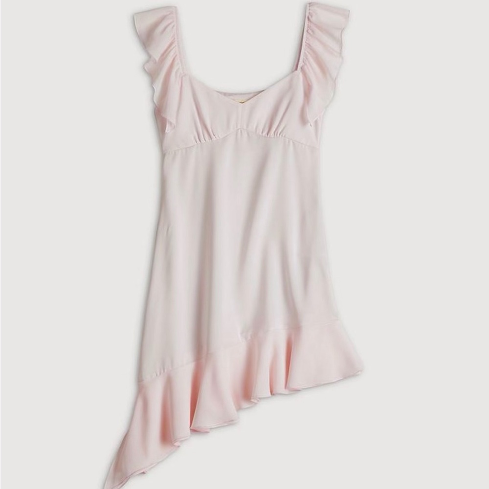 NWT - Ruffle-Trim Slip Dress - Light Pink. - Picture 2 of 2